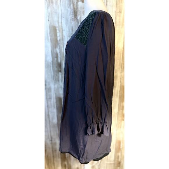 JODIFL Blue Embroidered Boho Mini Dress - Size Medium - Picture 4 of 8